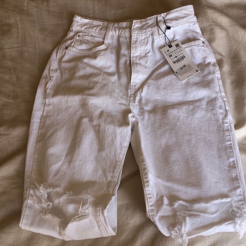 Zara white jeans